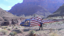 Our helicopter in the Grand Canyon