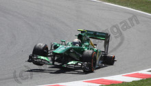 Giedo van der Garde's tyre problem at the 2013 Spanish Grand Prix
