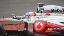 Jenson Button in Free Practice 2 for the 2013 British Grand Prix
