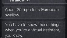 Siri tells me something useful