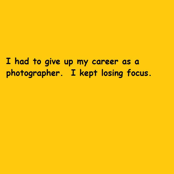losing focus