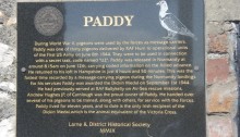 The Paddy The Pigeon plaque in Carnlough