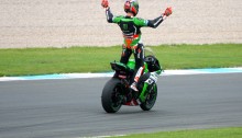 Tom Sykes celebrates at Donington