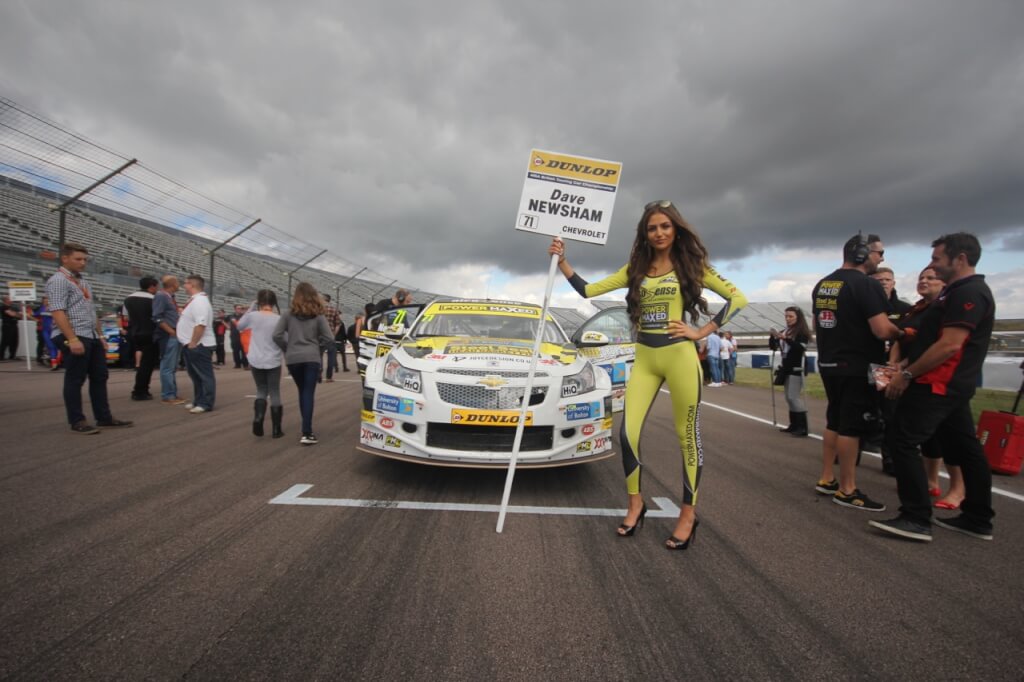 Dave Newsham on the grid at Rockingham
