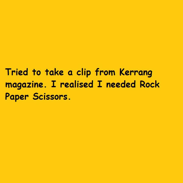 I needed rock paper scissors