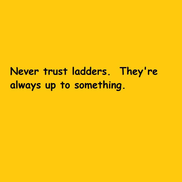 Never trust ladders